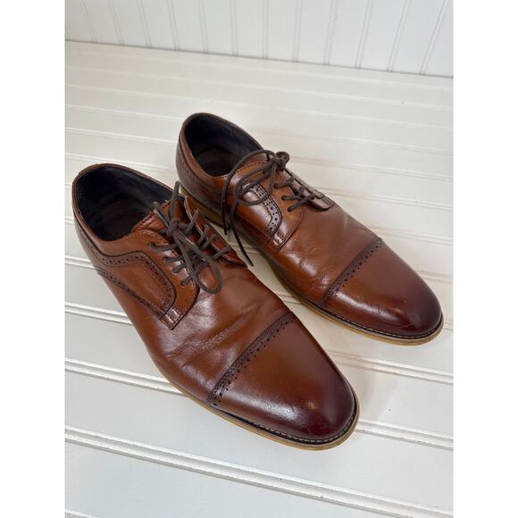 Stacy Adams Dickinson Dress Cap Oxford Shoes Brown Leather Classic Mens Size 10M main image 4